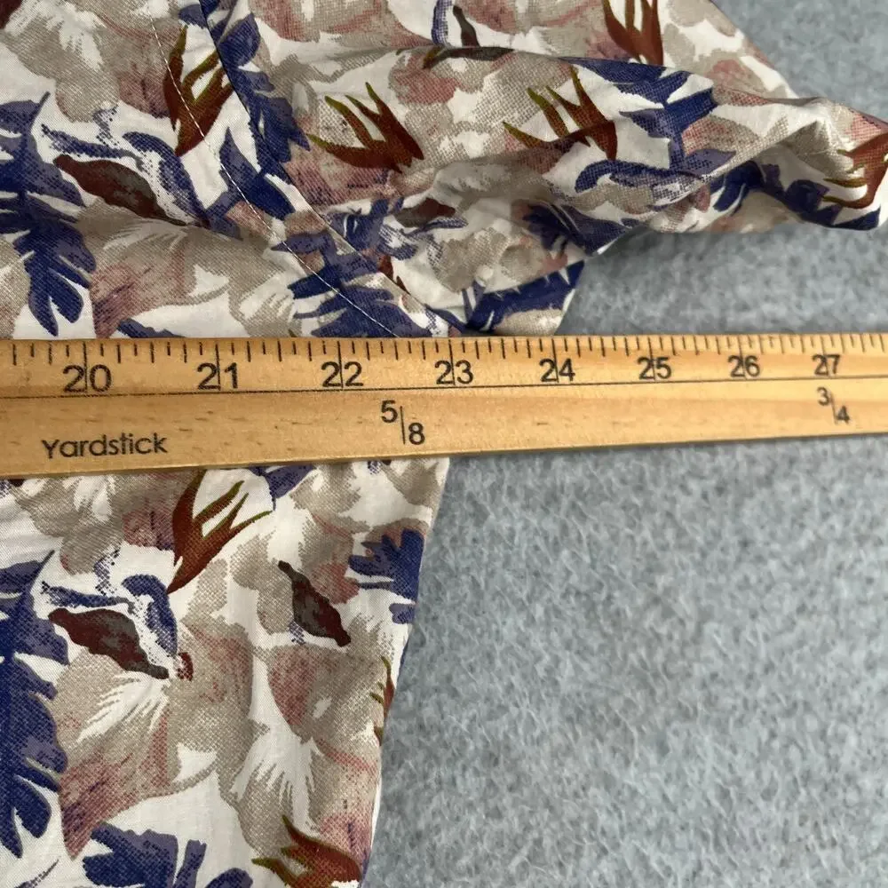 Banana Republic Soft Wash Shirt Medium Floral Button Up Short Sleeve Mens